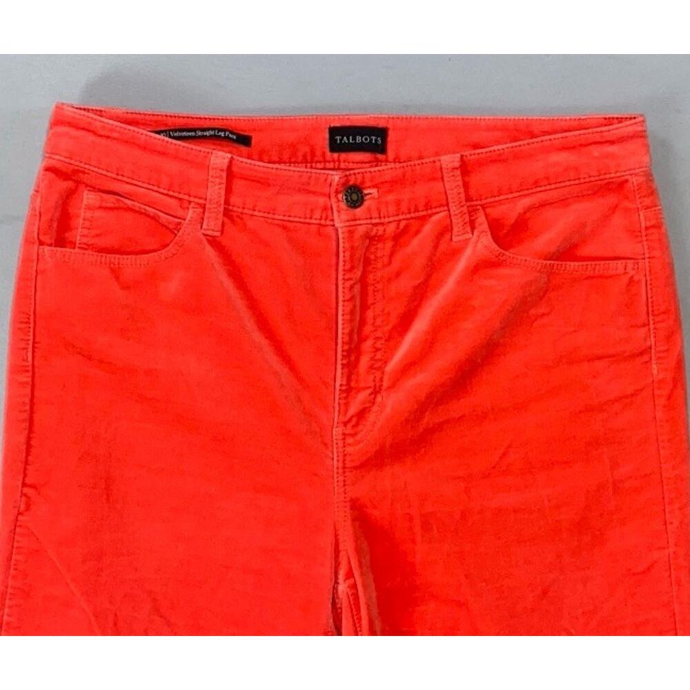 Talbots Women's Velveteen Straight Leg 5-Pocket Pants, Jeans. Red, Size 10. EUC! - Picture 6 of 9